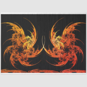 Papier Mousseline Dragon Battle Fractal Art Decoupage