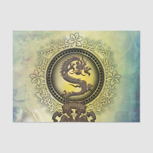Papier Mousseline Dragon chinois (Recto)