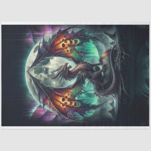 Papier Mousseline Dragon crâne (Recto)