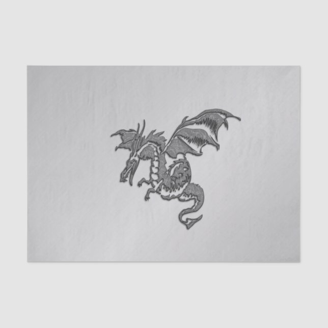 Papier Mousseline Dragon d'argent (Recto)