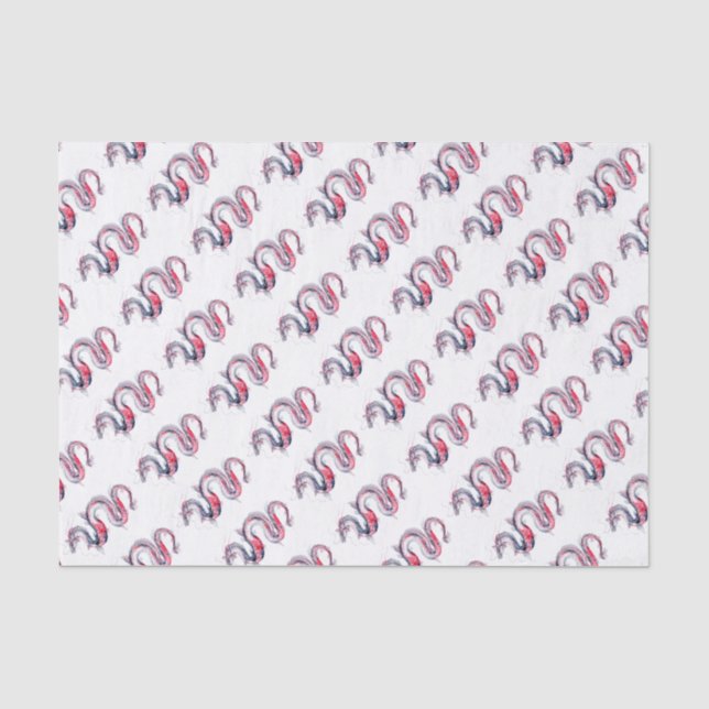 Papier Mousseline Dragon de Koi (Recto)