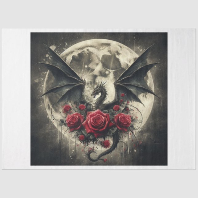 Papier Mousseline Dragon Moon (Recto)