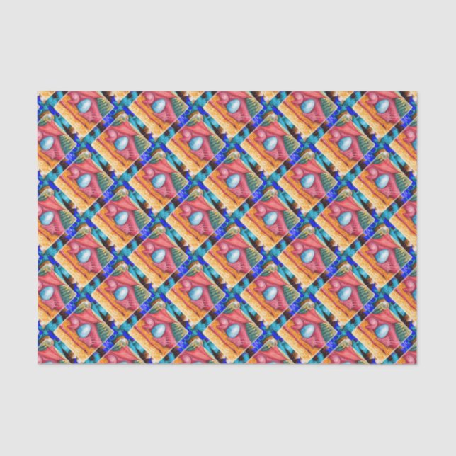 Papier Mousseline Dragon rouge (Recto)