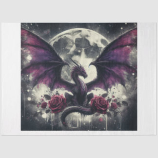 Papier Mousseline Dragon violet