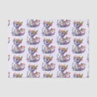 Dragon violet à couronne élégante