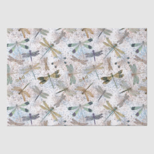 Papier Mousseline Dragonflies Vintages Whimsical Faux Motif Parties