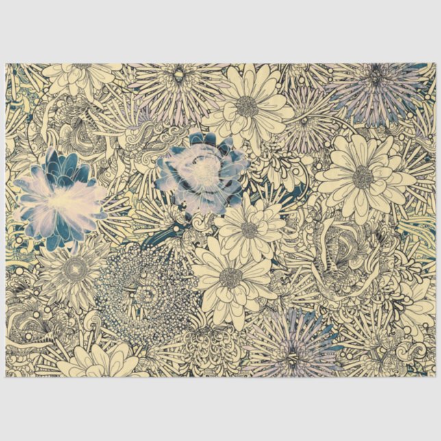 Papier Mousseline Dragonfly Gold Garden (Recto)