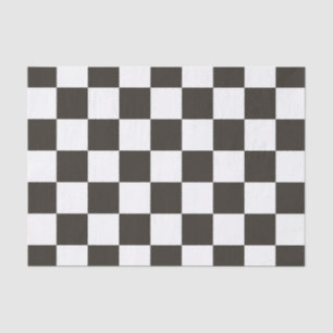 Papier Mousseline Drapeau À damiers (noir et blanc) (Motif du vérifi