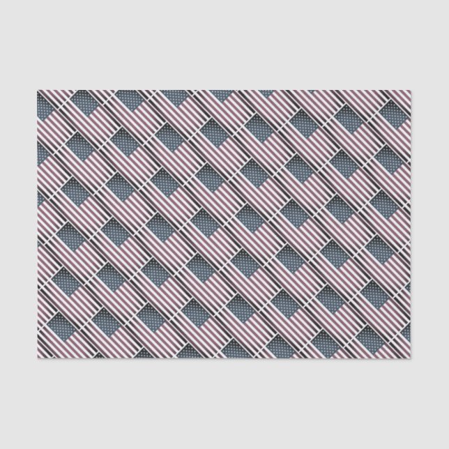 Papier Mousseline Drapeau américain patriotique 4 juillet papier cad (Recto)