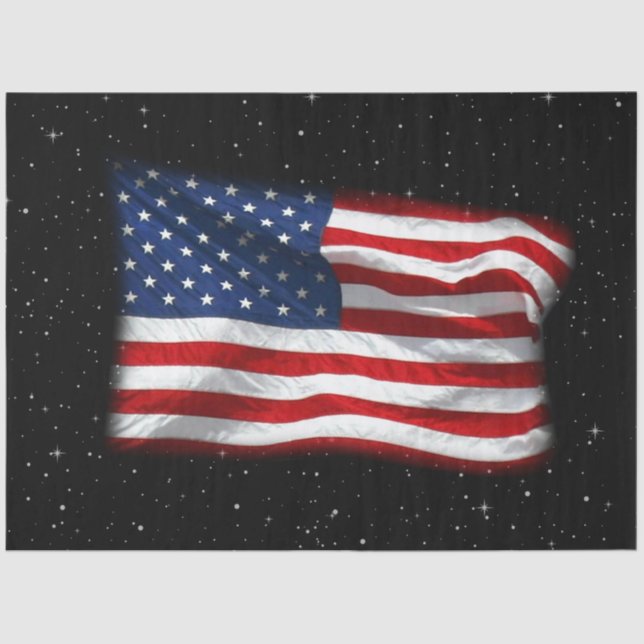 Papier Mousseline Drapeau américain patriotique États-Unis (Recto)