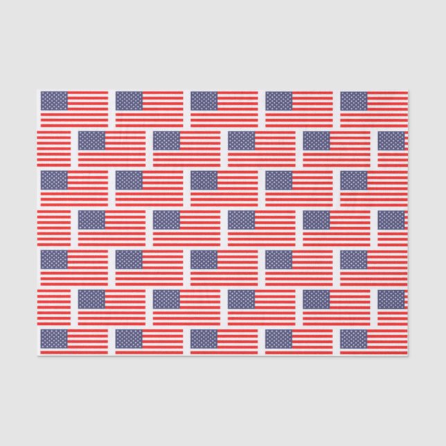 Papier Mousseline Drapeau américain patriotique giftwrap papier tiss (Recto)