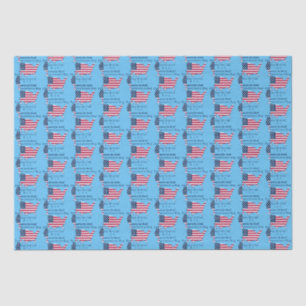 Papier Mousseline Drapeau américain personnalisé, carte Happy 4 juil
