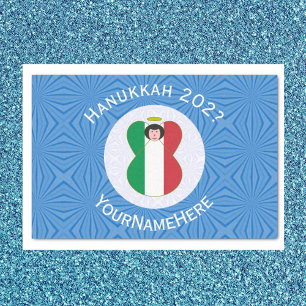 Papier Mousseline Drapeau Angel italien pour Hanoukka