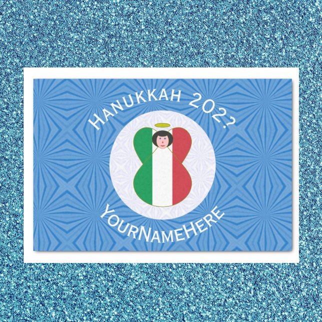 Papier Mousseline Drapeau Angel italien pour Hanoukka (Créateur téléchargé)
