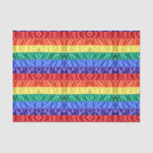Papier Mousseline Drapeau arc-en-ciel gay pride rayures arc-en-ciel  (Recto)