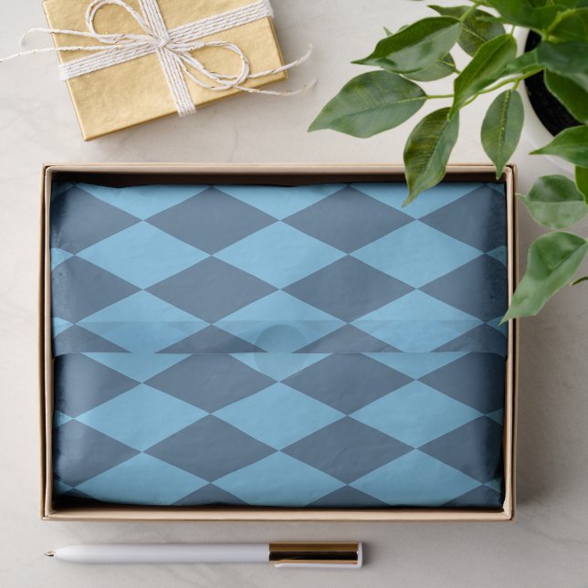 Papier Mousseline Drapeau bleu Bavaria Rhombus Motif (Cadeau)