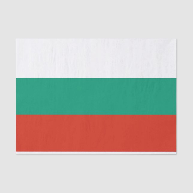 Papier Mousseline Drapeau Bulgare Patriotique (Recto)