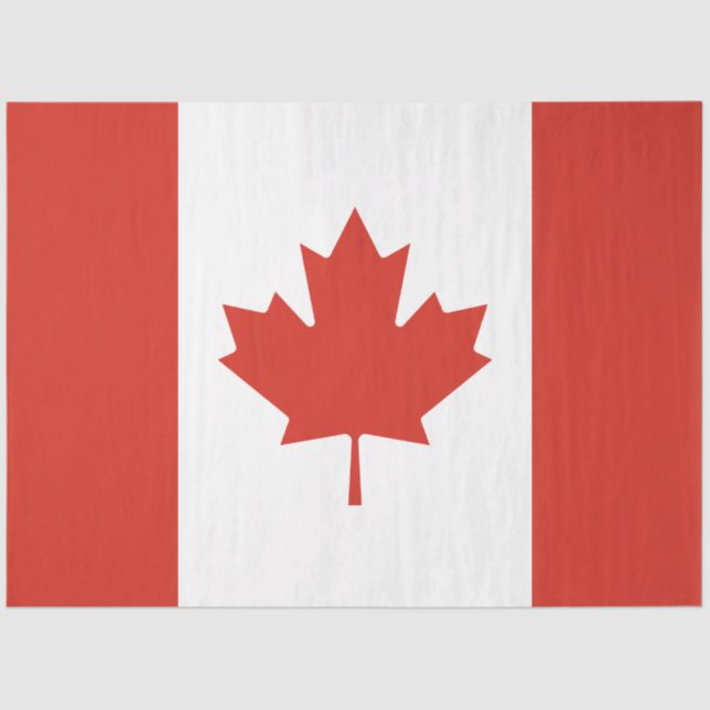 Papier Mousseline Drapeau canadien (Feuille d'érable) (Canada) (Recto)