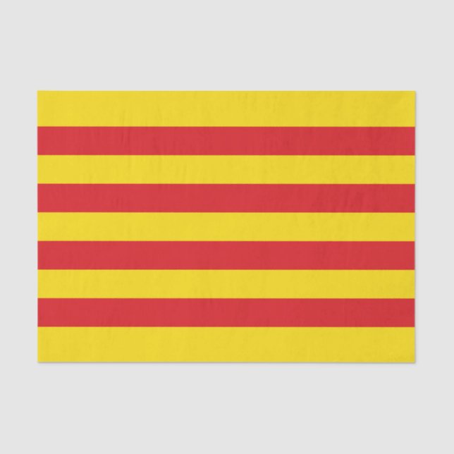 Papier Mousseline Drapeau catalan (Recto)