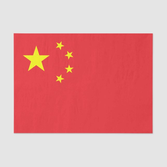 Papier Mousseline Drapeau chinois (Recto)