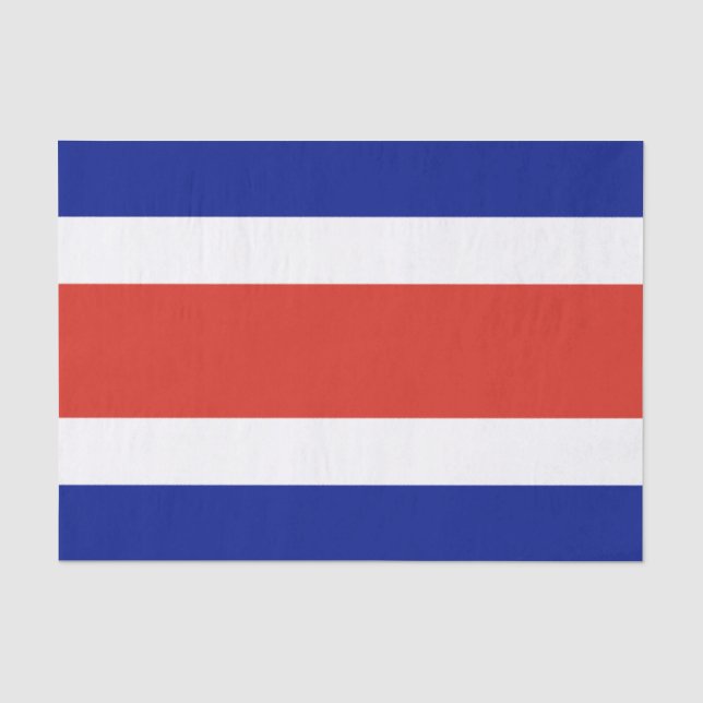 Papier Mousseline Drapeau civil du Costa Rica (Recto)