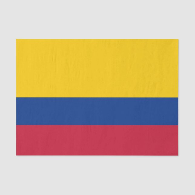 Papier Mousseline Drapeau Colombie (Recto)