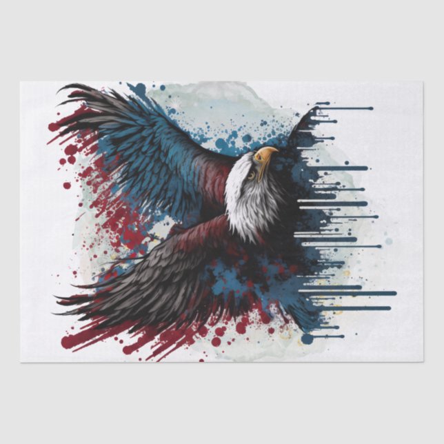 Papier Mousseline Drapeau d'aigle patriotique (Recto)
