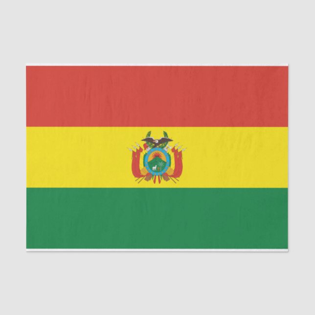 Papier Mousseline Drapeau de Bolivie patriotique (Recto)
