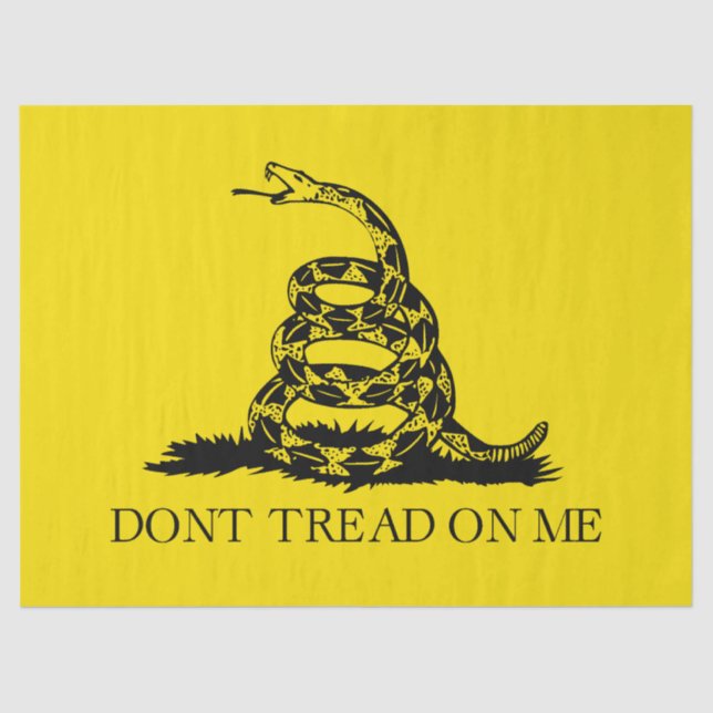 Papier Mousseline Drapeau de crotale de Gadsden : Guerre révolutionn (Recto)