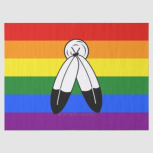 Papier Mousseline Drapeau de fierté bispirituel de SlipperyJoe's sym