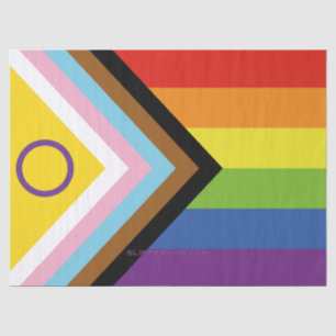 Papier Mousseline Drapeau de fierté intersexe de SlipperyJoe's fond 