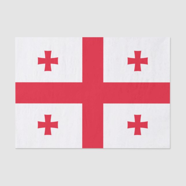 Papier Mousseline Drapeau de Géorgie (Recto)