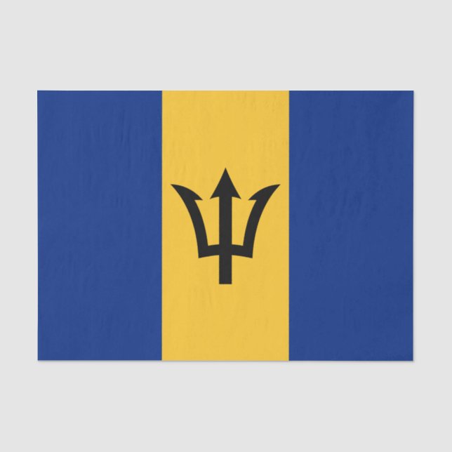 Papier Mousseline Drapeau de la Barbade patriotique (Recto)