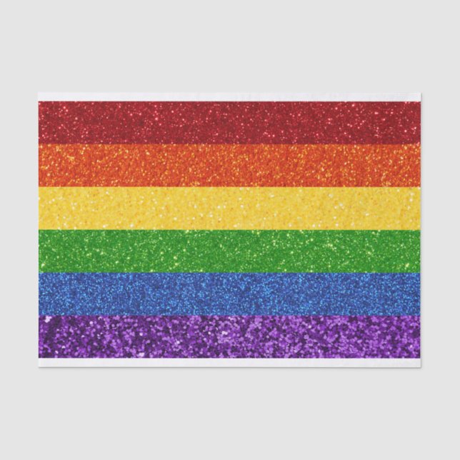 Papier Mousseline Drapeau de la Fierté arc-en-ciel LGBT Parties scin (Recto)