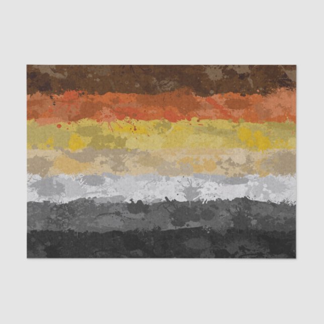 Papier Mousseline Drapeau de la fierté de l'ours gaie Abstraite (Recto)