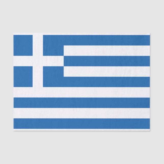 Papier Mousseline Drapeau de la Grèce (Recto)