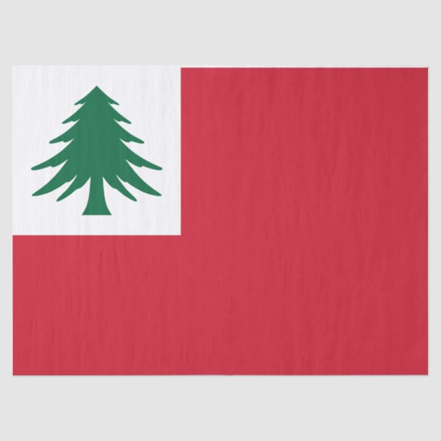 Papier Mousseline Drapeau de la Nouvelle-Angleterre (Recto)