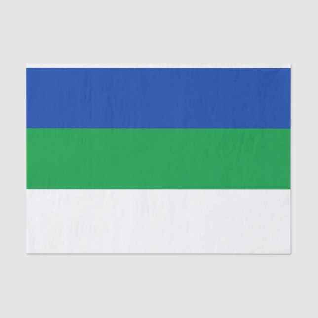 Papier Mousseline Drapeau de la République de Komi (Recto)