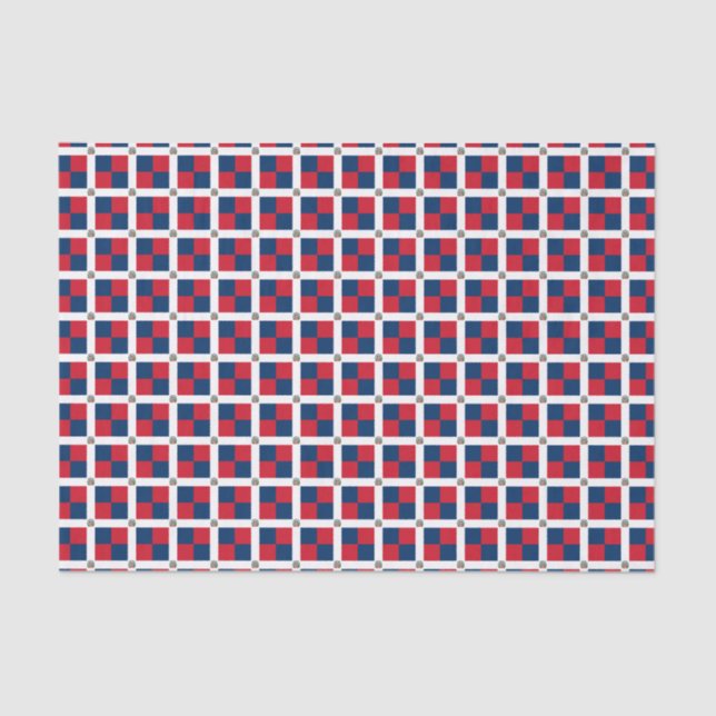 Papier Mousseline Drapeau de la République Dominicaine (Recto)