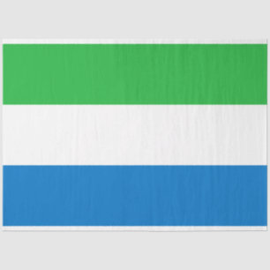 Papier Mousseline Drapeau de la Sierra Leone