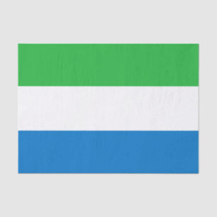 Papier Mousseline Drapeau de la Sierra Leone