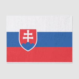 Papier Mousseline Drapeau de la Slovaquie Tissus Paper