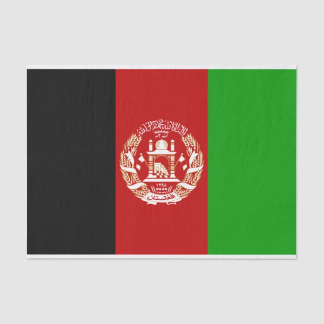 Papier Mousseline Drapeau de l'Afghanistan patriotique (Recto)