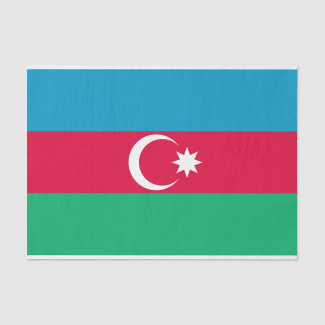 Papier Mousseline Drapeau de l'Azerbaïdjan patriotique (Recto)