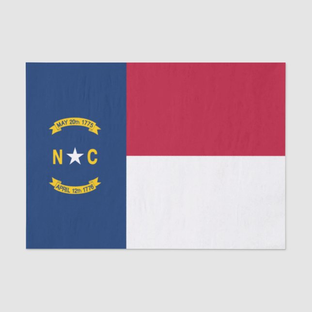 Papier Mousseline Drapeau de l'État de Caroline du Nord (Recto)