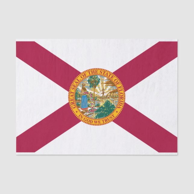 Papier Mousseline Drapeau de l'État de Floride (Recto)