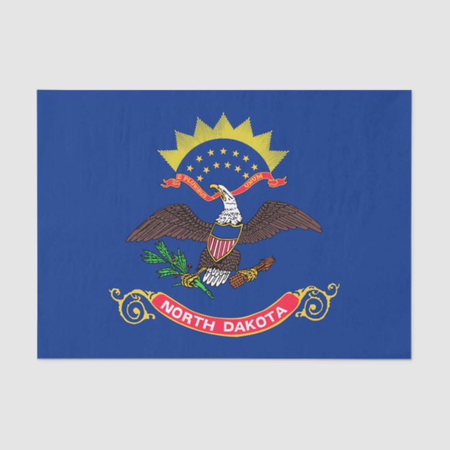 Papier Mousseline Drapeau de l'État du Dakota du Nord (Recto)