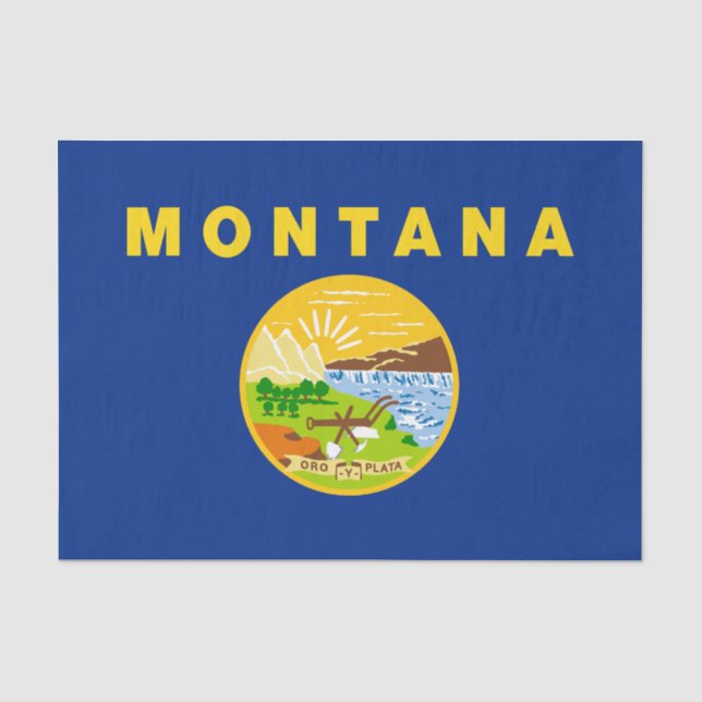 Papier Mousseline Drapeau de l'État du Montana (Recto)