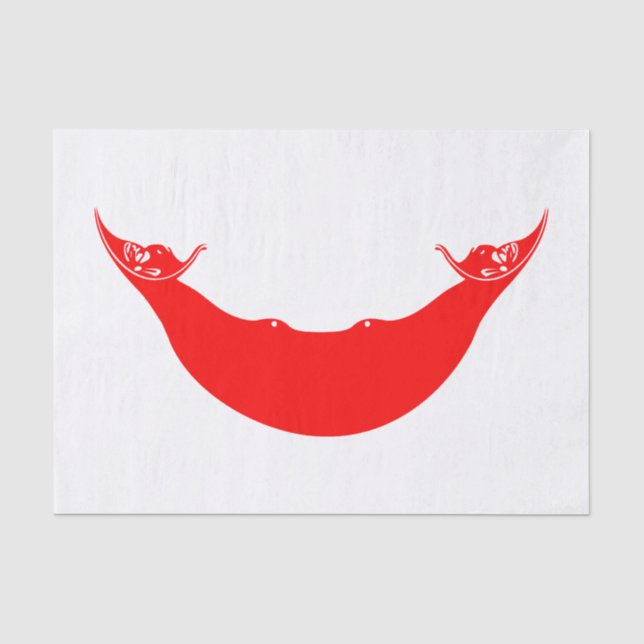 Papier Mousseline Drapeau de l'île de Pâques (Recto)