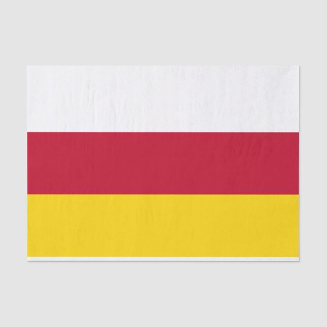 Papier Mousseline Drapeau de l'Ossétie du Nord (Recto)